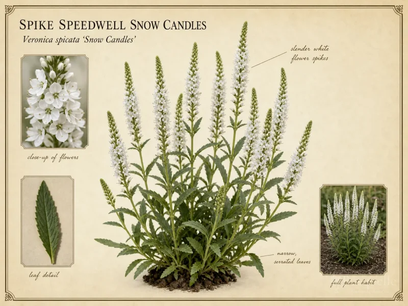 Spike Speedwell Snow Candles (Veronica spicata Snow Candles)