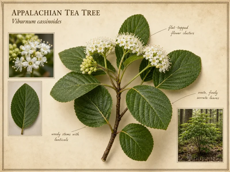 Appalachian Tea Tree (Viburnum cassinoides)