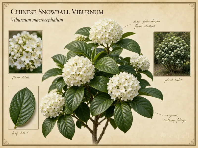 Chinese Snowball Viburnum (Viburnum macrocephalum)
