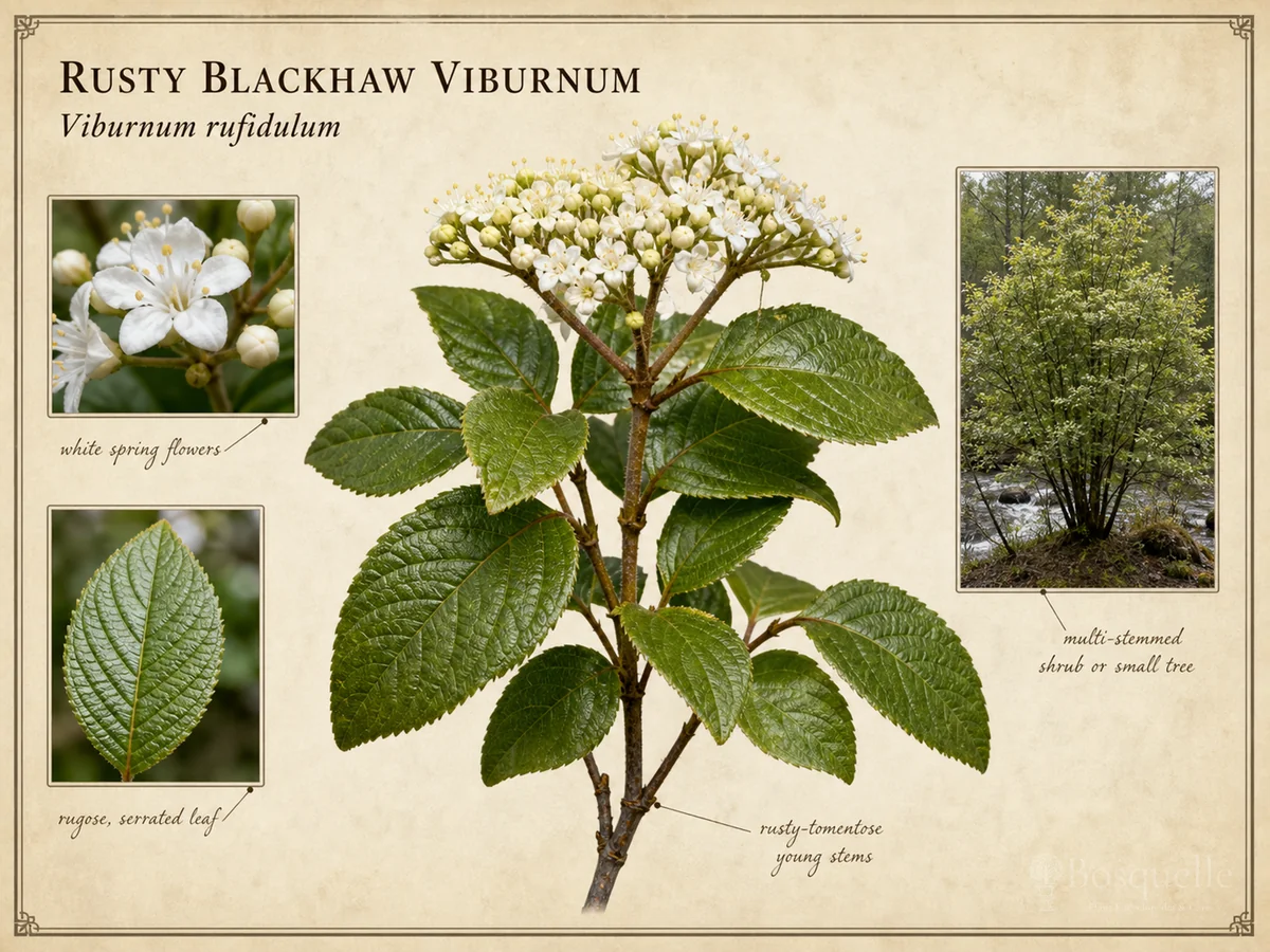 Rusty Blackhaw Viburnum (Viburnum rufidulum)