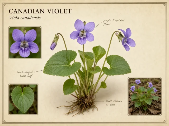 Canadian Violet (Viola canadensis)