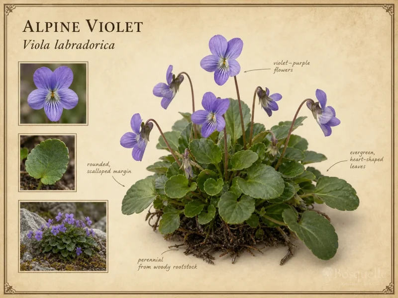 Alpine Violet (Viola labradorica)