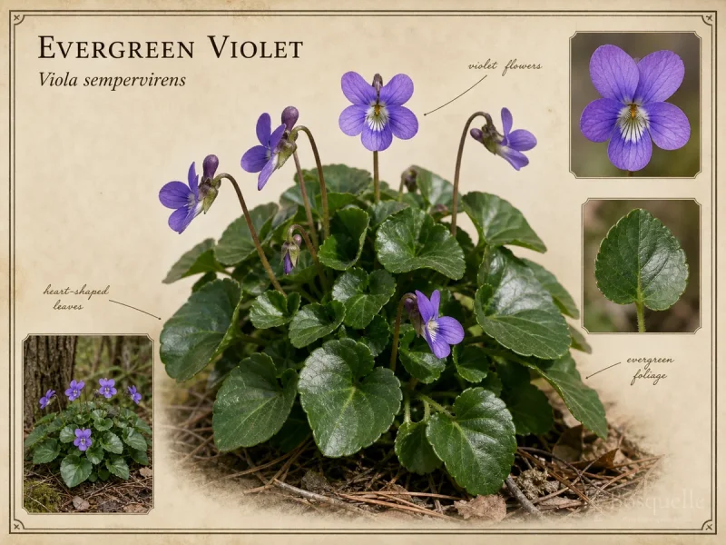 Evergreen Violet (Viola sempervirens)