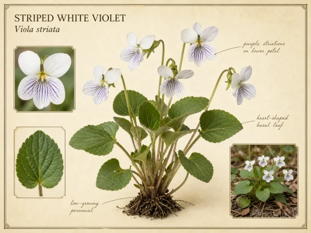 Striped White Violet