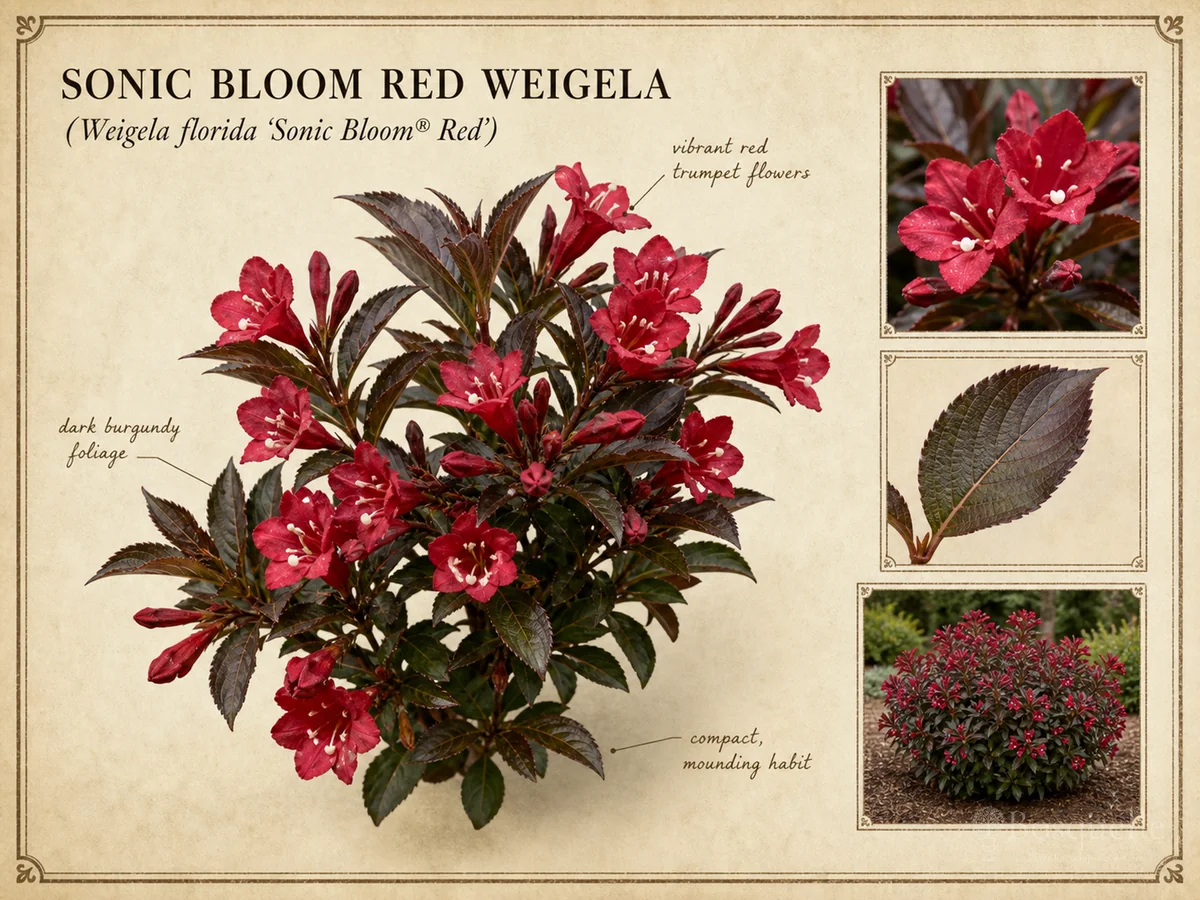 Sonic Bloom Red Weigela (Weigela florida Sonic Bloom® Red)