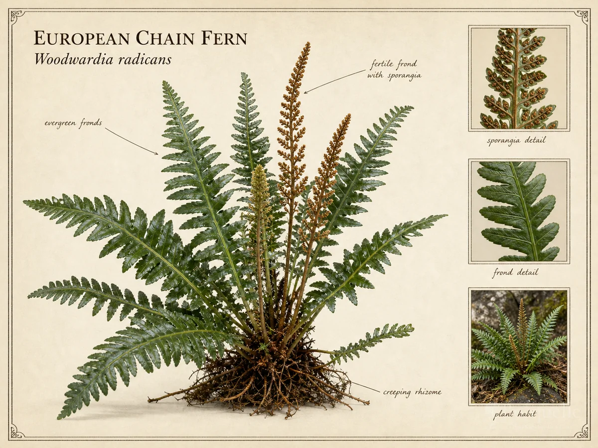 European Chain Fern (Woodwardia radicans)