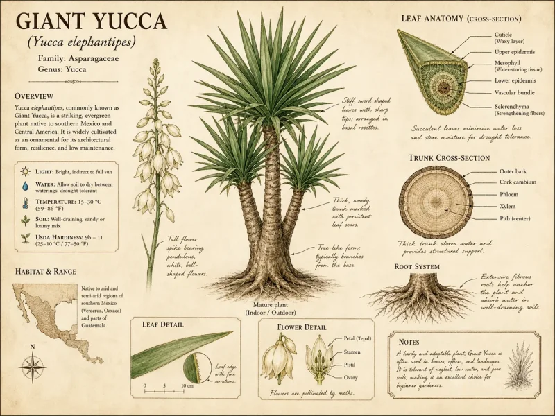Giant Yucca — Give it full sun, soil that drains, and…