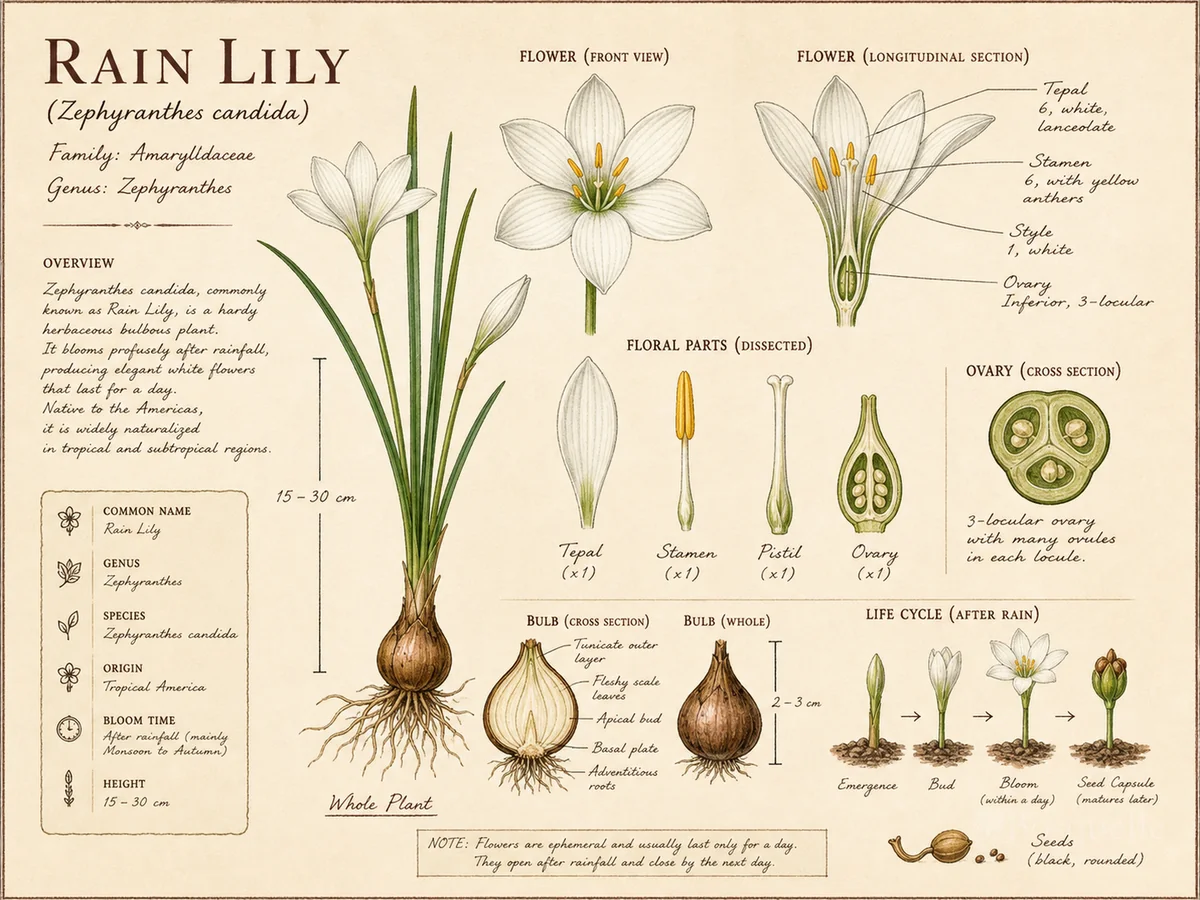 Rain Lily (Zephyranthes candida)