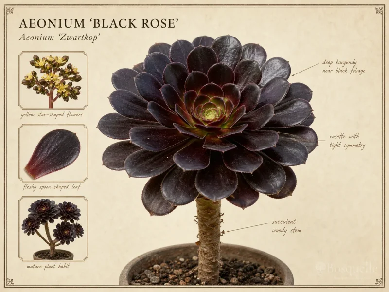 Aeonium ‘Black Rose’ (Aeonium ‘Zwartkop’)