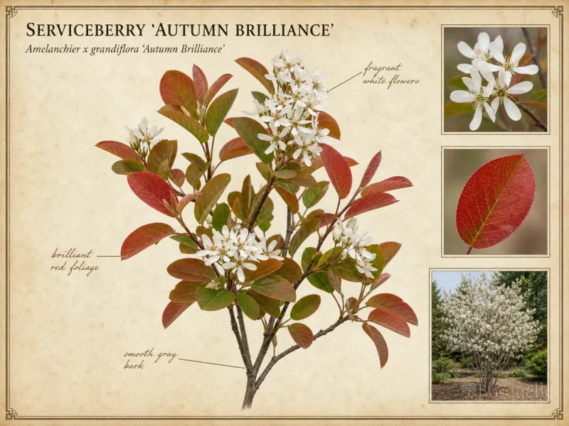 Serviceberry ‘Autumn Brilliance’ (Amelanchier x grandiflora ‘Autumn Brilliance’)