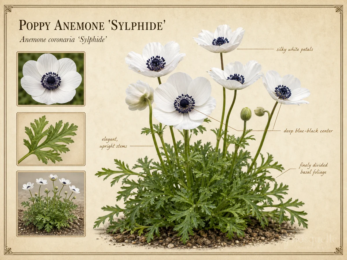 Poppy Anemone ‘Sylphide’ (Anemone coronaria ‘Sylphide’)