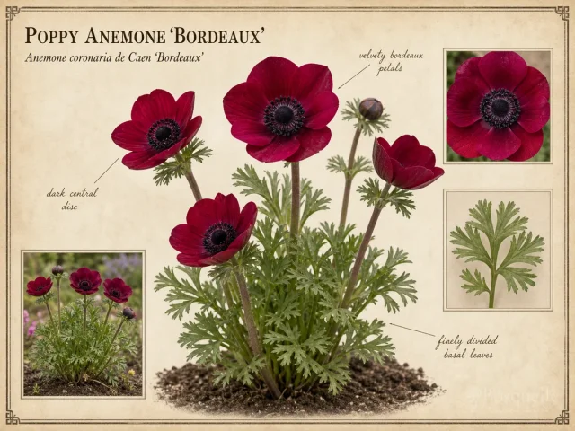 Poppy Anemone 'Bordeaux'