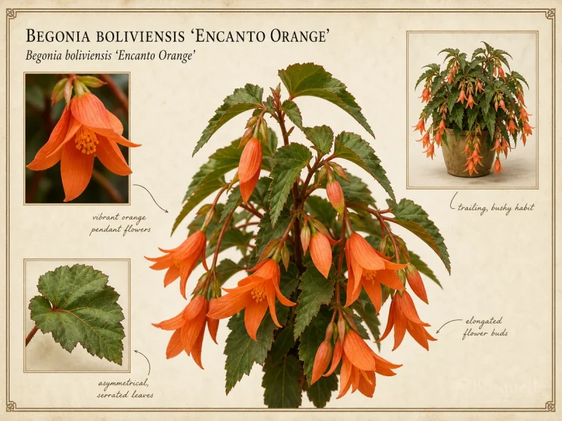 Begonia boliviensis ‘Encanto Orange’ (Begonia ‘Encanto Orange’)