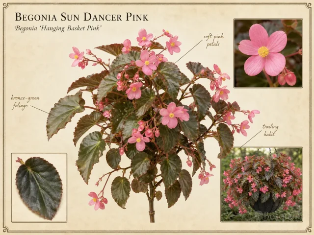 Begonia Sun Dancer Pink — Tuberous hanging / cascade (8)