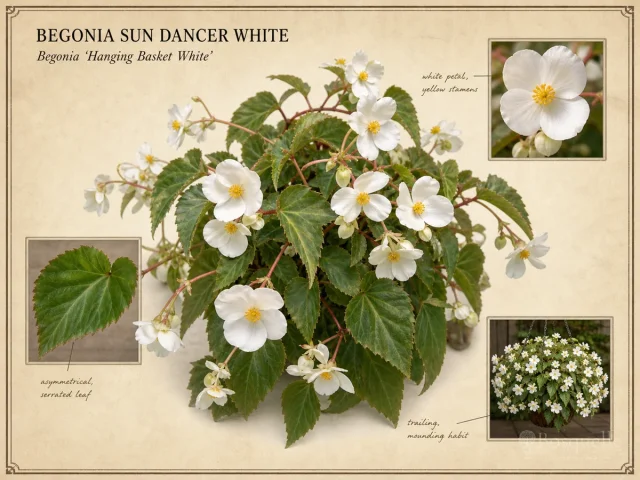 Begonia Sun Dancer White — Tuberous hanging / cascade (8)