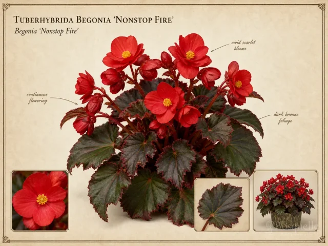 Tuberhybrida Begonia 'Nonstop Fire'