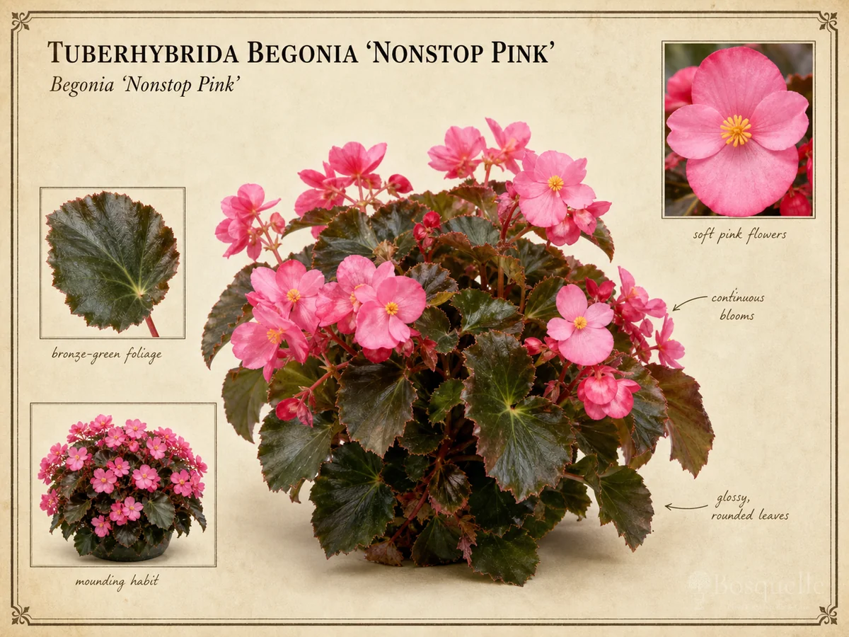Tuberhybrida Begonia ‘Nonstop Pink’ (Begonia ‘Nonstop Pink’)