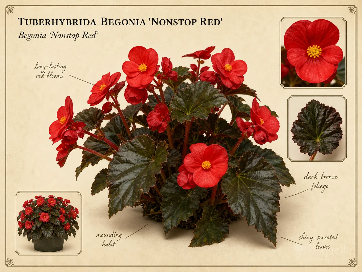 Tuberhybrida Begonia ‘Nonstop Red’ (Begonia ‘Nonstop Red’)