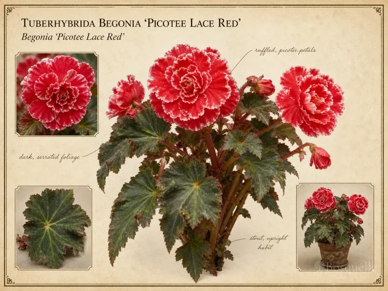 Tuberhybrida Begonia ‘Picotee Lace Red’ (Begonia ‘Picotee Lace Red’)