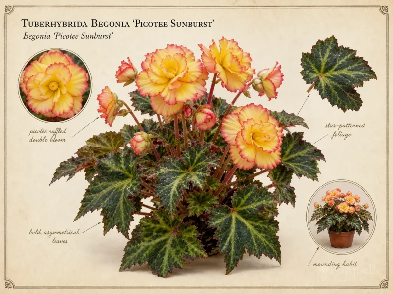 Tuberhybrida Begonia 'Picotee Sunburst'