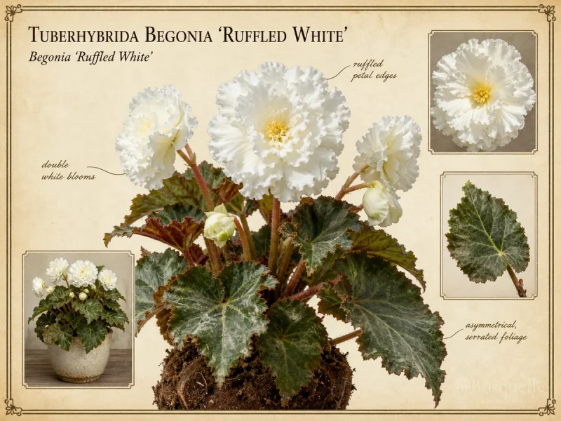 Tuberhybrida Begonia ‘Ruffled White’ (Begonia ‘Ruffled White’)