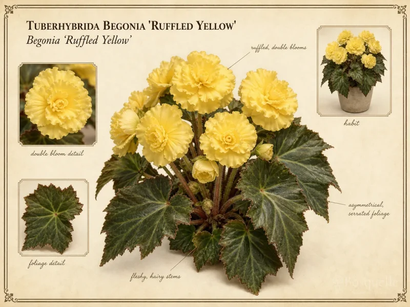Tuberhybrida Begonia ‘Ruffled Yellow’ (Begonia ‘Ruffled Yellow’)