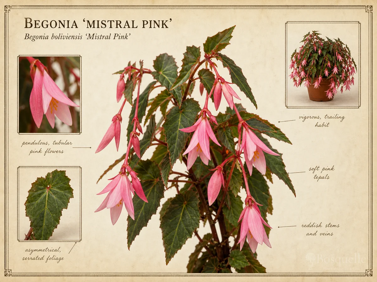 Begonia ‘Mistral Pink’ (Begonia boliviensis ‘Mistral Pink’)