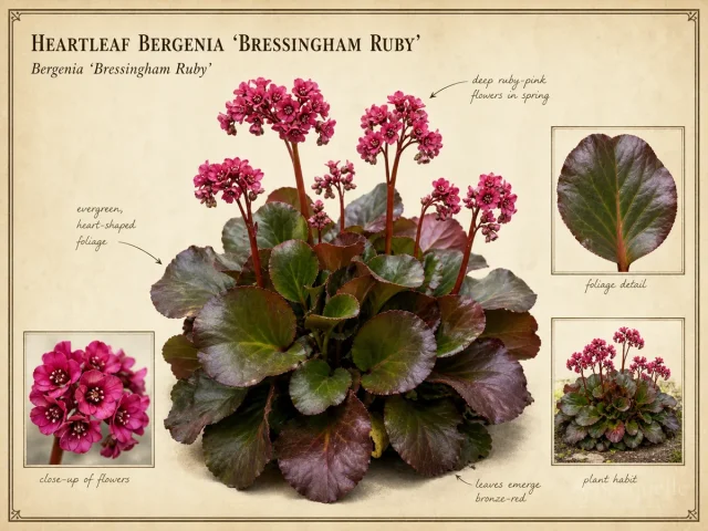 Heartleaf Bergenia ‘Bressingham Ruby’ (Bergenia ‘Bressingham Ruby’)