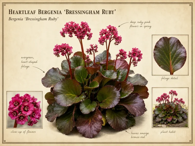 Heartleaf Bergenia ‘Bressingham Ruby’ (Bergenia ‘Bressingham Ruby’)
