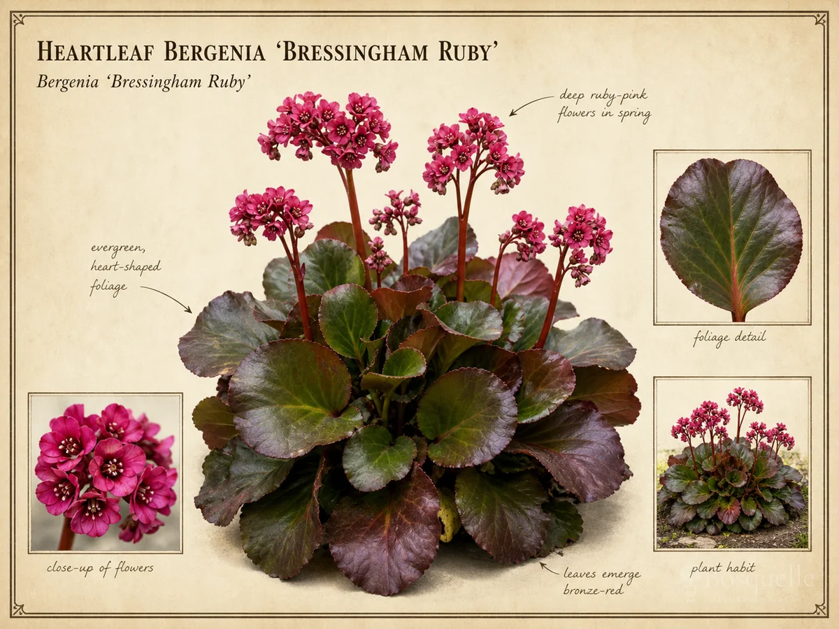 Heartleaf Bergenia ‘Bressingham Ruby’ (Bergenia ‘Bressingham Ruby’)