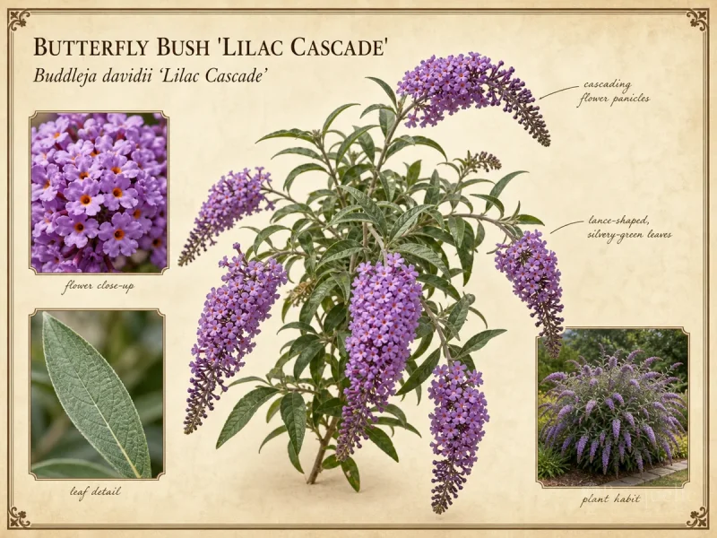 Butterfly Bush ‘Lilac Cascade’ (Buddleja davidii ‘Lilac Cascade’)