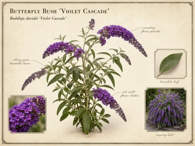 Butterfly Bush ‘Violet Cascade’ (Buddleja davidii ‘Violet Cascade’)