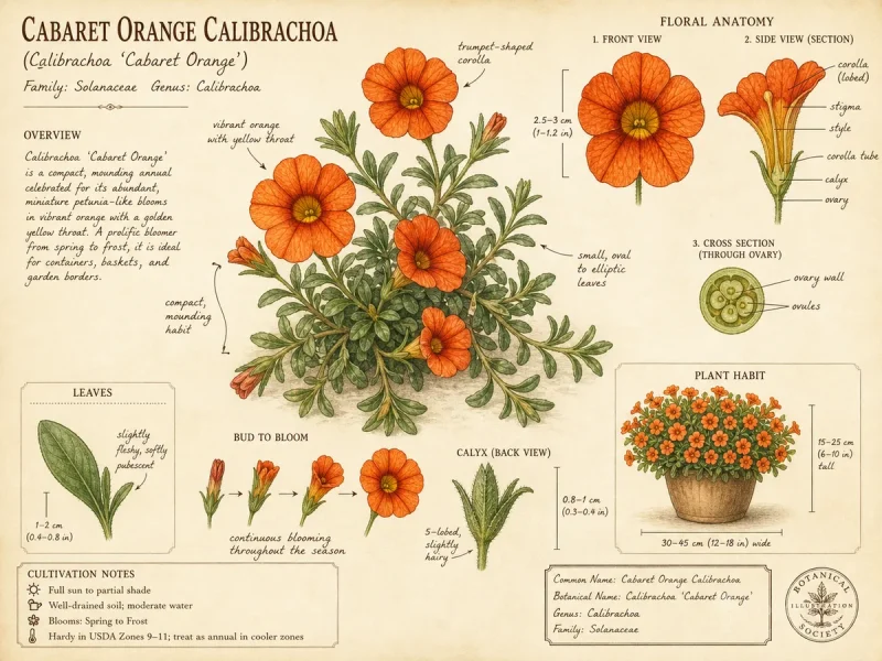 Cabaret Orange Calibrachoa (Calibrachoa ‘Cabaret Orange’)