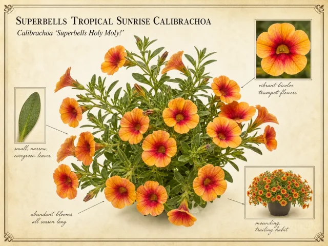 Superbells Tropical Sunrise Calibrachoa (Calibrachoa ‘Superbells Holy Moly!’)