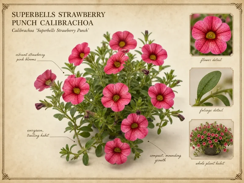 Superbells Strawberry Punch Calibrachoa (Calibrachoa ‘Superbells Strawberry Punch’)