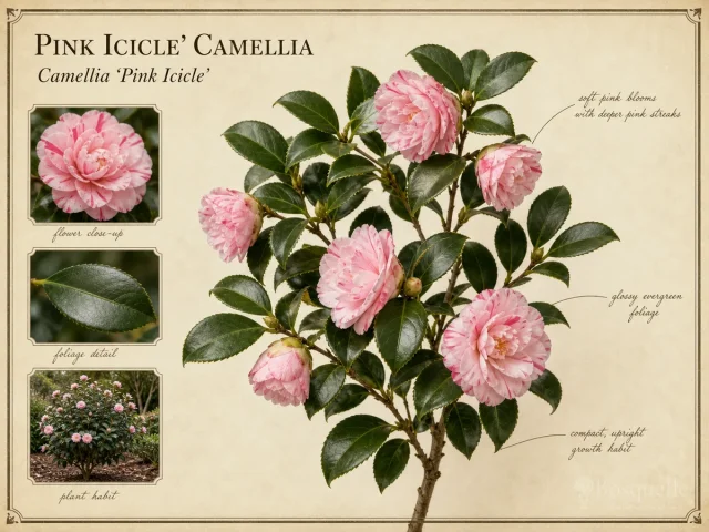 Pink Icicle' Camellia