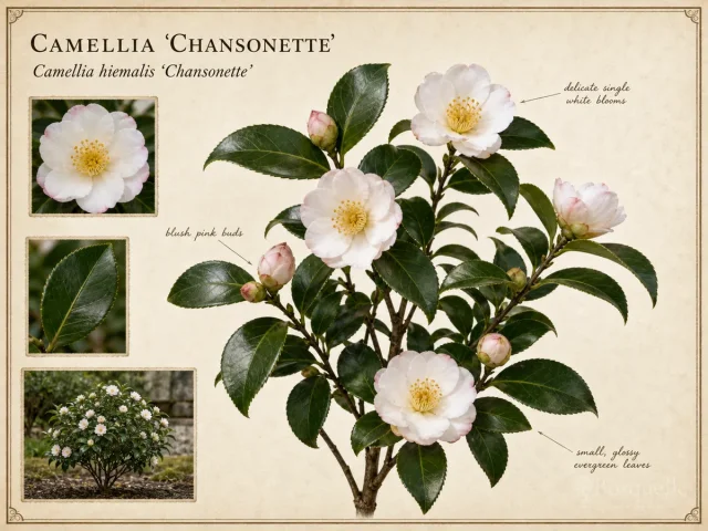 Camellia ‘Chansonette’ (Camellia hiemalis ‘Chansonette’)