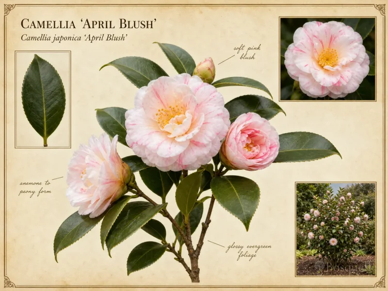 Camellia ‘April Blush’ (Camellia japonica ‘April Blush’)