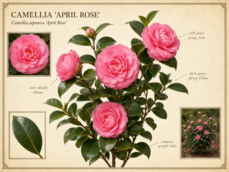 Camellia 'April Rose' — Light