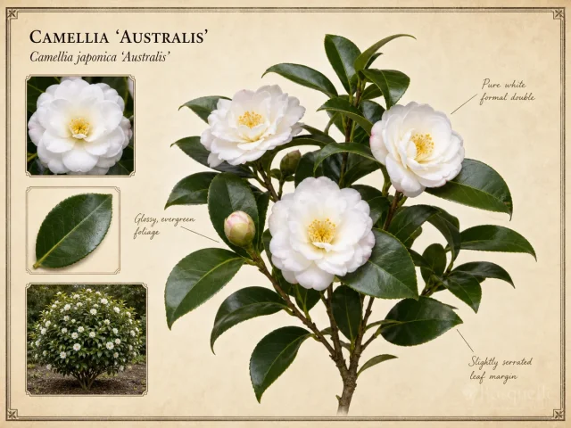 Camellia ‘Australis’ (Camellia japonica ‘Australis’)