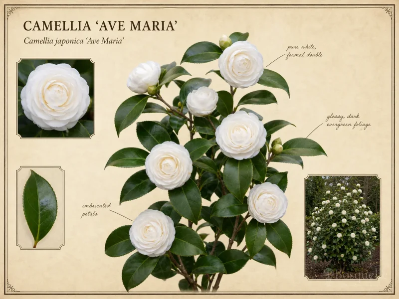 Camellia ‘Ave Maria’ (Camellia japonica ‘Ave Maria’)