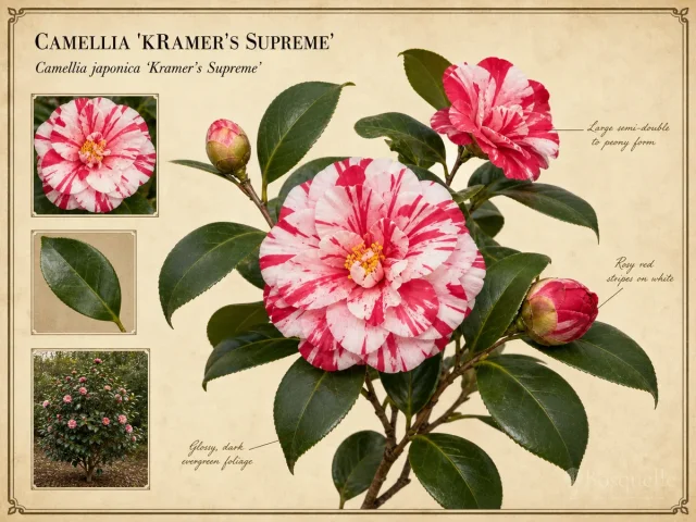 Camellia ‘Kramer’s Supreme’ (Camellia japonica ‘Kramer’s Supreme’)
