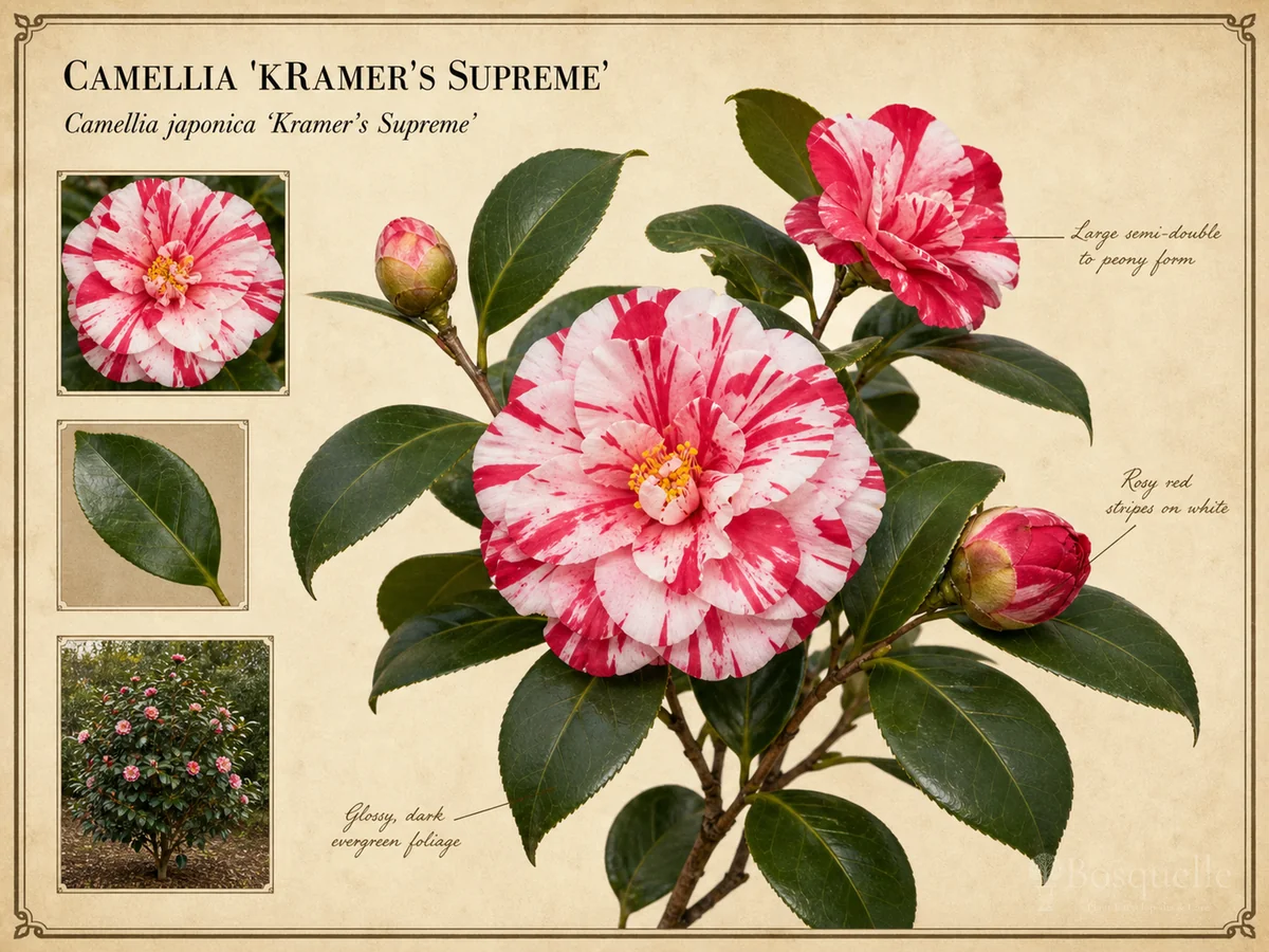 Camellia ‘Kramer’s Supreme’ (Camellia japonica ‘Kramer’s Supreme’)