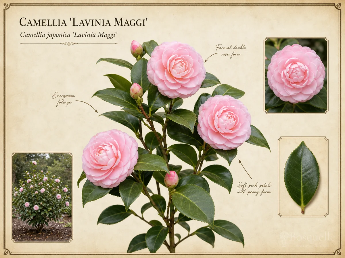 Camellia ‘Lavinia Maggi’ (Camellia japonica ‘Lavinia Maggi’)