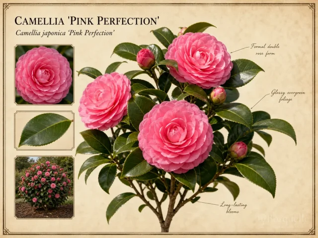 Camellia ‘Pink Perfection’ (Camellia japonica ‘Pink Perfection’)