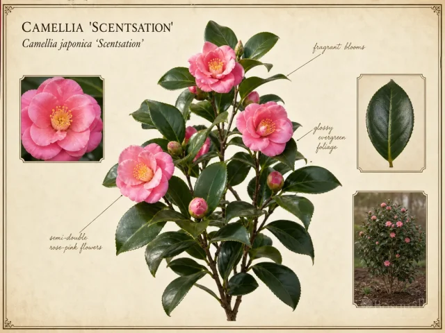Camellia ‘Scentsation’ (Camellia japonica ‘Scentsation’)