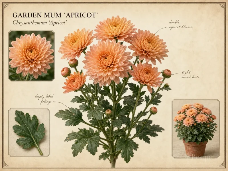 Garden Mum ‘Apricot’ (Chrysanthemum ‘Apricot’)