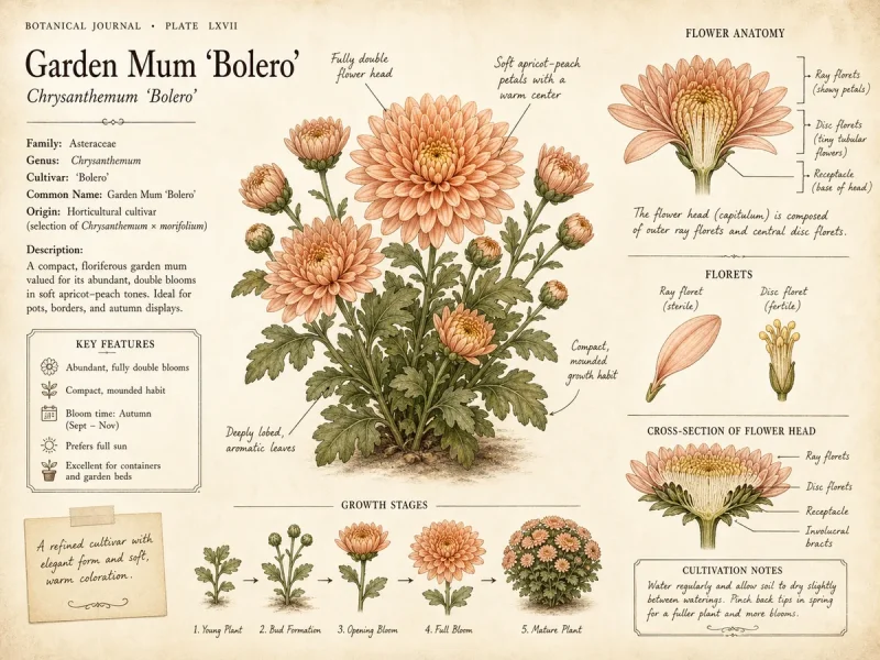 Garden Mum ‘Bolero’ (Chrysanthemum ‘Bolero’)