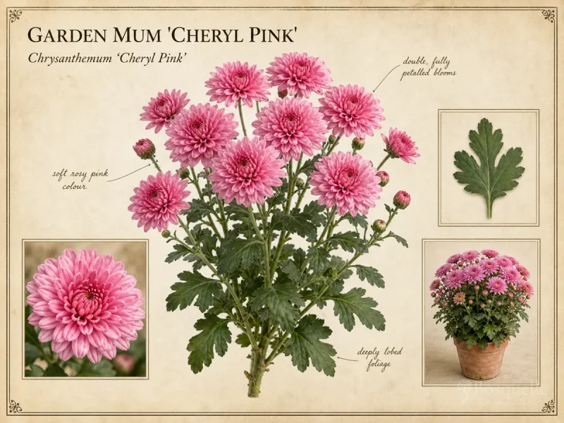 Garden Mum ‘Cheryl Pink’ (Chrysanthemum ‘Cheryl Pink’)