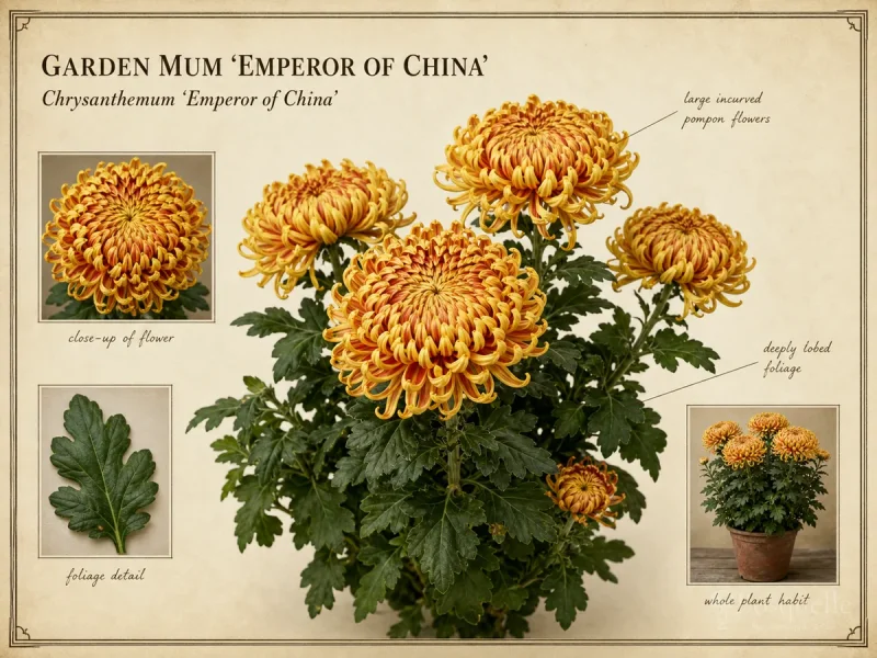 Garden Mum ‘Emperor of China’ (Chrysanthemum ‘Emperor of China’)